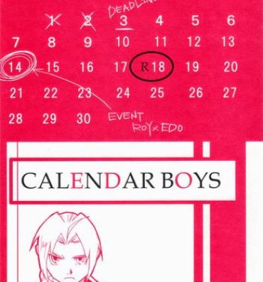 Chupa Calendar Boys- Fullmetal alchemist hentai Public Sex