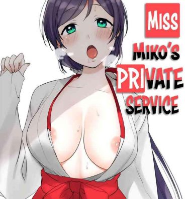 Leggings Miko-san no Himitsu no Gohoushi | Miss Miko’s Private Service- Love live hentai Sucking Cocks